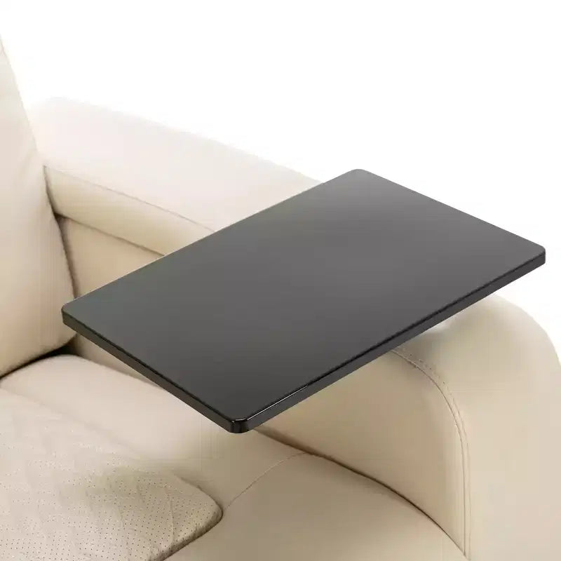Fauteuil inclinable électrique pivotant 270° en similicuir avec tablette, support de téléphone, port USB et fonction bascule pour un confort home cinéma