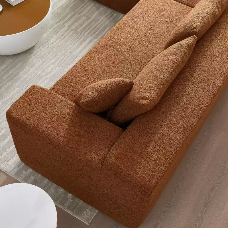104.33 Canapé d'angle tendance moderne - Canapé de loisirs en tissu haute densité, Canapé d'angle en forme de nuage