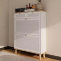 Shoe Storage Cabinet With 2 Flip Drawers, Narrow Hidden Shoe Rack Cabinet, Freestanding Shoe Organizer For Hallway Living Room Apartment