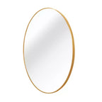 Miroir de salle de bain rond doré de 20 pouces élégant en métal avec une construction durable et une finition épurée