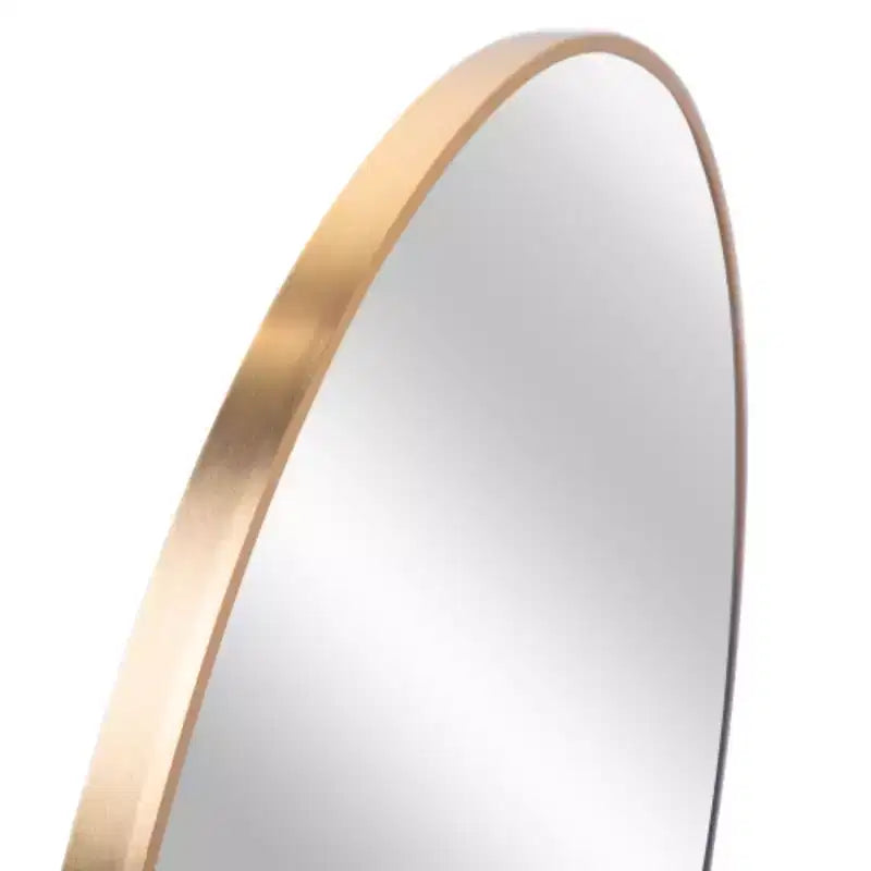 Miroir de salle de bain rond doré de 20 pouces élégant en métal avec une construction durable et une finition épurée