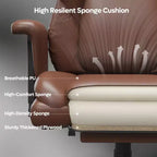 Fauteuil de bureau inclinable confortable, chaise de bureau robuste avec repose-pieds, fauteuil de direction inclinable avec soutien lombaire réglable