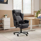 Fauteuil de bureau inclinable confortable, chaise de bureau robuste avec repose-pieds, fauteuil de direction inclinable avec soutien lombaire réglable