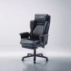 Bestier Comfortable Reclining Office Chair, Heavy Duty Desk Chair with Foot Rest, Reclining Executive Office Chair With Adjustable Lumbar Support