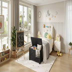 39.4 Coffre de Rangement, Coffre à Jouets avec 2 Charnières de Sécurité, Banc de Rangement, Banc à Chaussures, Supporte 136 kg, pour Salon, Entrée
