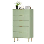 5 Drawers Dresser for Bedroom, Fluted Dresser Chest of Drawers with Handle, Bedroom Furniture Storage Organizer for Living Room, Hallway