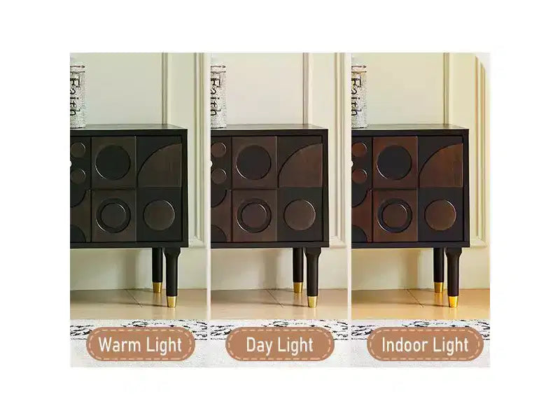 Meuble TV scandinave, Meuble TV moderne avec 4 placards, Meuble de divertissement en bois pour TV de plus de 55 pouces, Meuble TV minimaliste pour salon