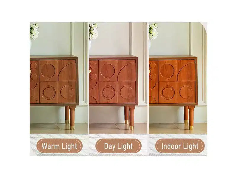 Meuble TV scandinave, Meuble TV moderne avec 4 placards, Meuble de divertissement en bois pour TV de plus de 55 pouces, Meuble TV minimaliste pour salon