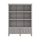 Meuble de rangement de cuisine gris rétro avec 3 étagères ouvertes et 4 tiroirs, buffet de salle à manger, organisateur de rangement pour cuisine et salle à manger