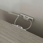 Meuble de rangement de cuisine gris rétro avec 3 étagères ouvertes et 4 tiroirs, buffet de salle à manger, organisateur de rangement pour cuisine et salle à manger