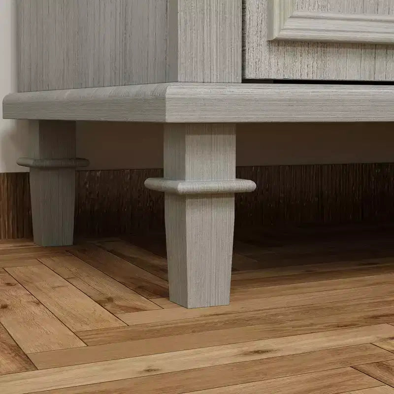 Meuble de rangement de cuisine gris rétro avec 3 étagères ouvertes et 4 tiroirs, buffet de salle à manger, organisateur de rangement pour cuisine et salle à manger