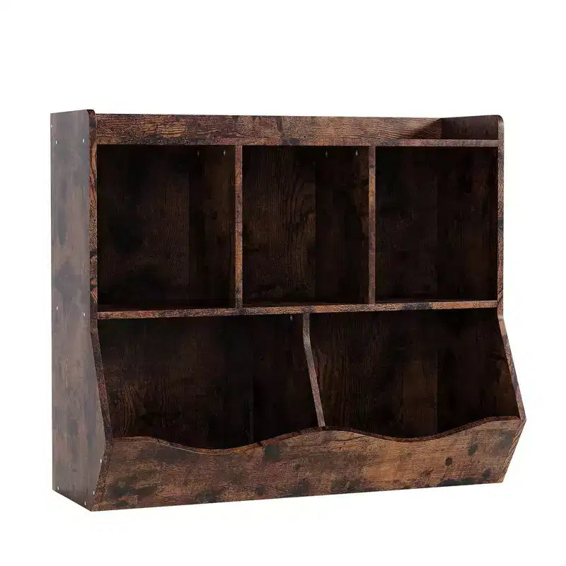 Wooden Storage Organizer & Bookshelf ,Book Rack Daycare Furniture,Cabinet for Kindergarten,Playroom or Bedroom (36L x 11.4W x 31.5H)