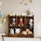 Organisateur de rangement et étagère en bois, porte-livres pour crèche, armoire pour maternelle, salle de jeux ou chambre (91,4 cm L x 29 cm l x 80 cm H)