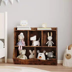 Organisateur de rangement et étagère en bois, porte-livres pour crèche, armoire pour maternelle, salle de jeux ou chambre (91,4 cm L x 29 cm l x 80 cm H)