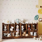 Organisateur de rangement et étagère en bois, porte-livres pour crèche, armoire pour maternelle, salle de jeux ou chambre (91,4 cm L x 29 cm l x 80 cm H)