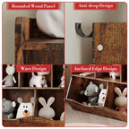 Organisateur de rangement et étagère en bois, porte-livres pour crèche, armoire pour maternelle, salle de jeux ou chambre (91,4 cm L x 29 cm l x 80 cm H)