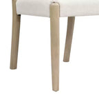 Chaise de salle à manger en bois d'hévéa rembourrée avec dossier en corde tressée (lot de 2)