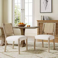 Christopher Knight Home Benitez Rubberwood Upholstered Woven Rope Backrest Dining Chair (Set of 2)