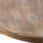 Table de salle à manger ronde French Country 30 en béton léger et bois