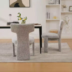 Lot de 2 chaises de salle à manger modernes rembourrées avec pieds en bois, chaises d'appoint élégantes sans accoudoirs pour salle à manger, cuisine ou salons