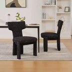 Lot de 2 chaises de salle à manger modernes rembourrées avec pieds en bois, chaises d'appoint élégantes sans accoudoirs pour salle à manger, cuisine ou salons