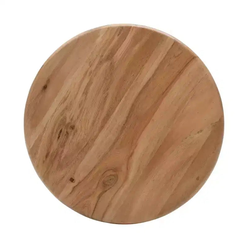 Table d'appoint en bois massif incurvée, style Space Age et Mid-Century Modern