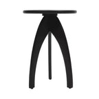Table d'appoint en bois massif incurvée, style Space Age et Mid-Century Modern