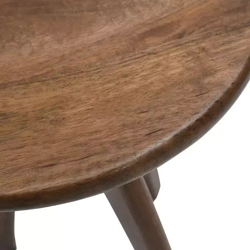 Table d'appoint en bois massif incurvée, style Space Age et Mid-Century Modern