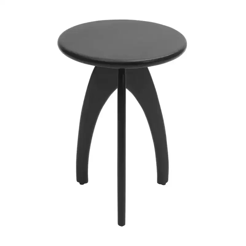 Table d'appoint en bois massif incurvée, style Space Age et Mid-Century Modern