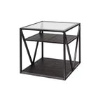 Liberty Furniture,Arista End Table in Cobblestone Brown w/ Gray Dusty Wax Hang-up