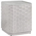 Crestview Collection Square White Solid Wood Accent_End Table