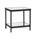 Crestview Collection Square Black Metal Accent_End Table