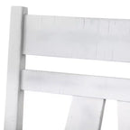 Lot de 2 chaises de salle à manger blanches : Dossier haut rembourré, cadre en bois d'hévéa, garnissage en mousse