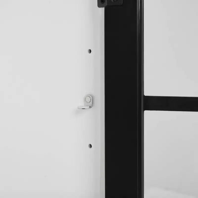 Garde-manger haut Blanc/Noir mat : Étagères réglables, Cadre en MDF, Finition bicolore, Hauteur 183 cm