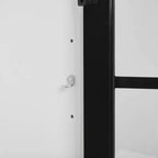 Garde-manger haut Blanc/Noir mat : Étagères réglables, Cadre en MDF, Finition bicolore, Hauteur 183 cm