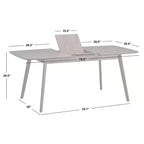 Table à manger rectangulaire extensible en noyer style Mid-Century Modern: Milieu de siècle, 6 places, extensible