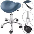 Tabouret ergonomique en forme de selle - Siège hydraulique réglable, Chaise de salon à roulettes pivotantes
