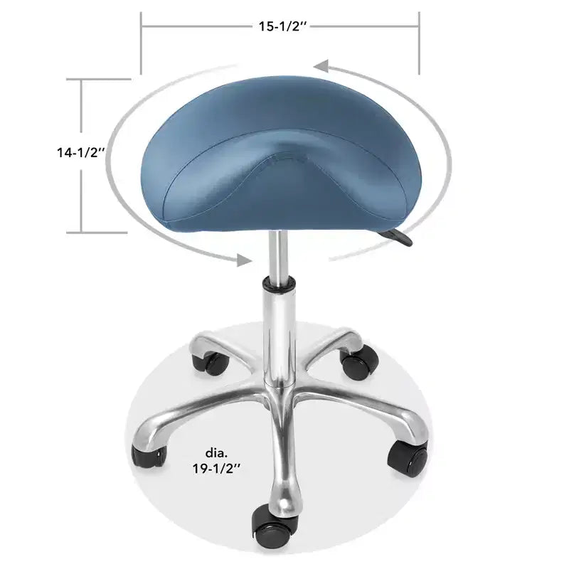 Tabouret ergonomique en forme de selle - Siège hydraulique réglable, Chaise de salon à roulettes pivotantes