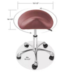 Tabouret ergonomique en forme de selle - Siège hydraulique réglable, Chaise de salon à roulettes pivotantes
