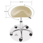 Tabouret ergonomique en forme de selle - Siège hydraulique réglable, Chaise de salon à roulettes pivotantes