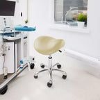 Tabouret ergonomique en forme de selle - Siège hydraulique réglable, Chaise de salon à roulettes pivotantes