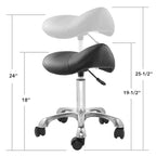 Tabouret ergonomique en forme de selle - Siège hydraulique réglable, Chaise de salon à roulettes pivotantes