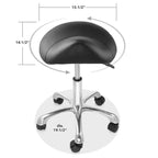 Tabouret ergonomique en forme de selle - Siège hydraulique réglable, Chaise de salon à roulettes pivotantes