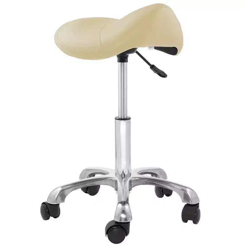 Tabouret ergonomique en forme de selle - Siège hydraulique réglable, Chaise de salon à roulettes pivotantes