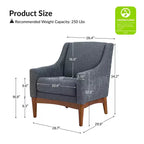 Ensemble de 2 fauteuils de style moderne du milieu du siècle avec accoudoirs inclinés