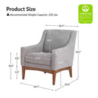 Ensemble de 2 fauteuils de style moderne du milieu du siècle avec accoudoirs inclinés