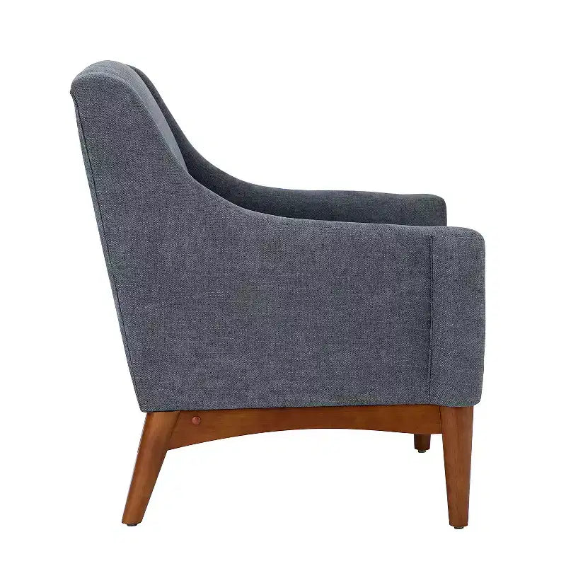 Ensemble de 2 fauteuils de style moderne du milieu du siècle avec accoudoirs inclinés