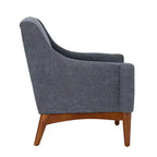 Ensemble de 2 fauteuils de style moderne du milieu du siècle avec accoudoirs inclinés