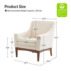 Ensemble de 2 fauteuils de style moderne du milieu du siècle avec accoudoirs inclinés
