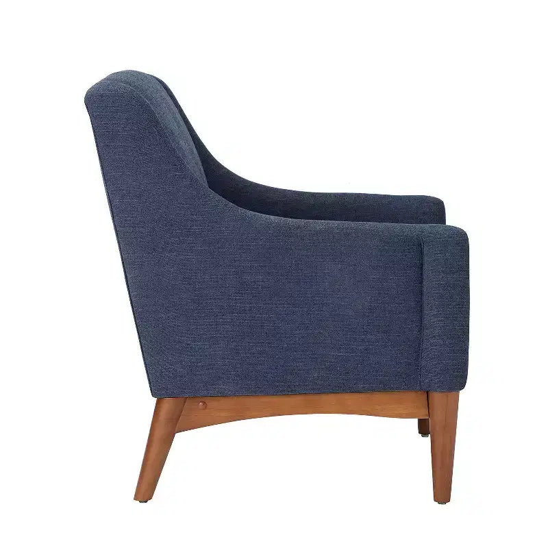 Ensemble de 2 fauteuils de style moderne du milieu du siècle avec accoudoirs inclinés